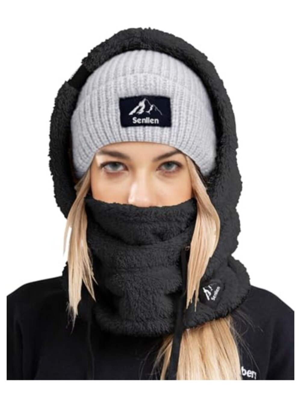 Fleece Balaclava Ski Mask Winter Thermal Sherpa Hood
